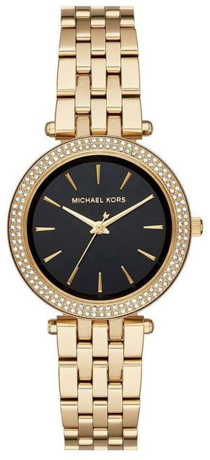 Michael Kors Mini Darci Quartz Black Dial Gold Steel Strap Watch For Women - MK3738 Buy Now By Michael Kors