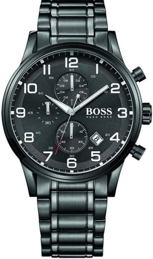Hugo Boss Chronograph Black Dial Black Steel Strap Watch for Men - 1513180 Buy Now By Hugo Boss