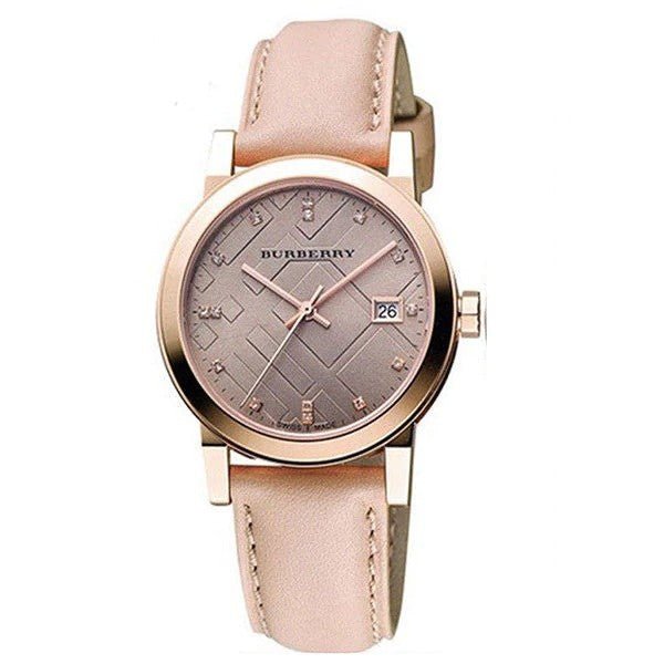 Burberry The City Diamonds Beige Dial Beige Leather Strap Watch for Women - BU9131 Buy Now By Burberry