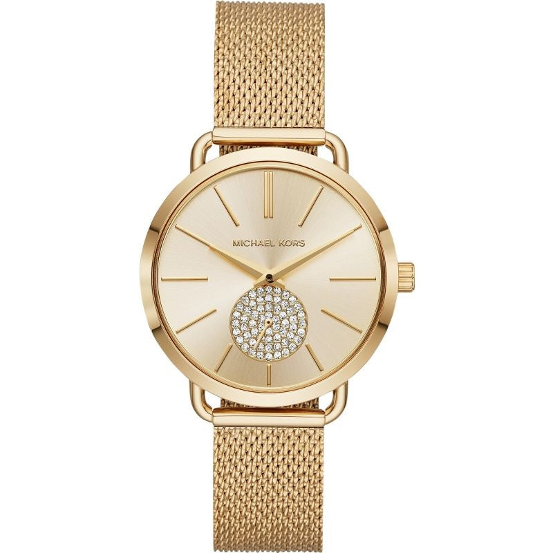 Michael Kors Portia Gold Dial Gold Mesh Bracelet Watch for Women - MK3844 Buy Now By Michael Kors