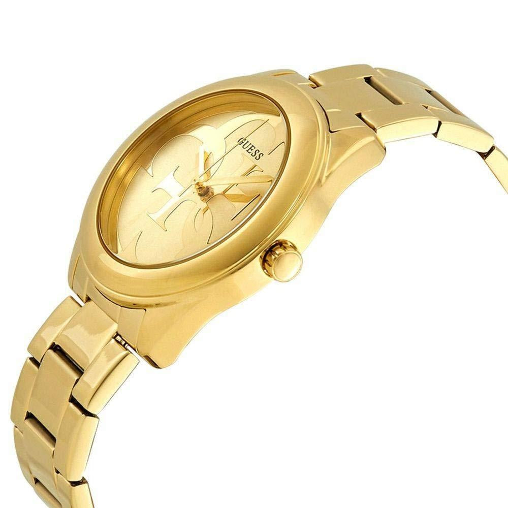 Guess G-Twist Gold Dial Gold Steel Strap Watch for Women - W1082L2 Buy Now By Guess