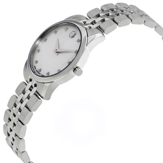 Movado Museum Classic Mother of Pearl Dial Silver Steel Strap Watch For Women - 0606612 Buy Now By Movado