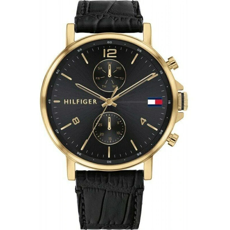 Tommy Hilfiger Daniel Black Dial Black Leather Strap Watch for Men - 1710417 Buy Now By Tommy Hilfiger
