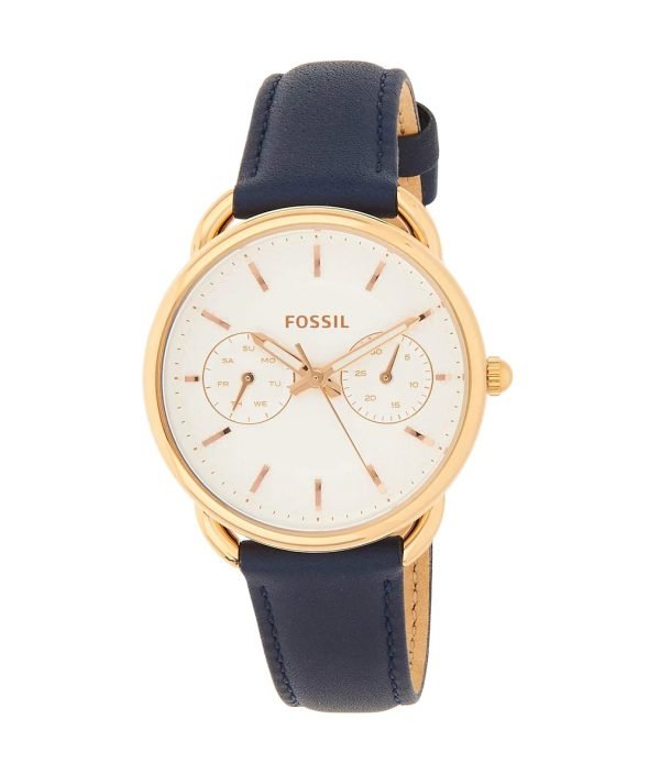 Fossil Tailor White Dial Blue Leather Strap Watch for Women - ES4260 Buy Now By Fossil