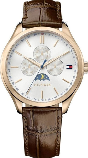 Tommy Hilfiger Oliver Chronograph White Dial Brown Leather Strap Watch for Men - 1791306 Buy Now By Tommy Hilfiger