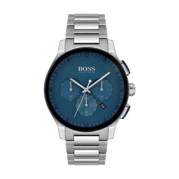 Hugo Boss Peak Chronograph Blue Dial Silver Steel Strap Watch for Men - 1513763 Buy Now By Hugo Boss