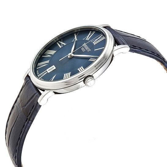 Tissot Carson Premium Blue Dial Blue Leather Strap Watch For Men - T122.410.16.043.00 Buy Now By Tissot