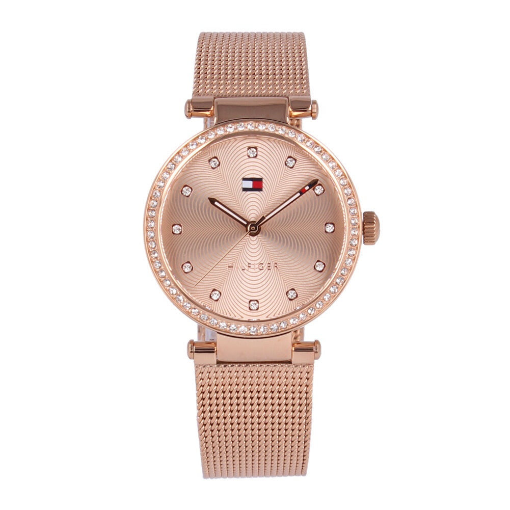 Tommy Hilfiger Lynn Quartz Rose Gold Dial Rose Gold Mesh Bracelet Watch For Women - 1781865 Buy Now By Tommy Hilfiger