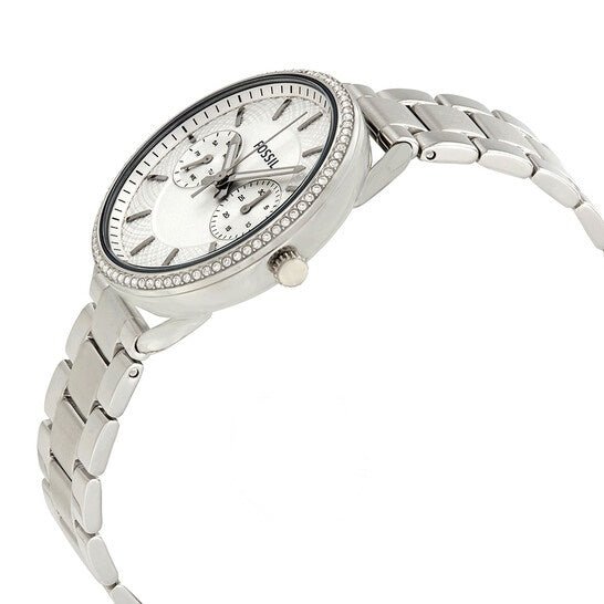 Fossil Tailor White Dial Silver Steel Strap Watch for Women - ES4262 Buy Now By Fossil