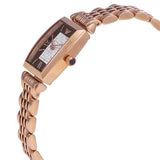 Emporio Armani Gianni T-Bar Analog Crystal Brown Dial Rose Gold Steel Strap Watch For Women - AR11407 Buy Now By Emporio Armani