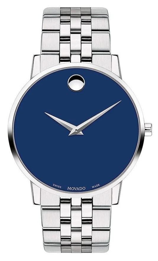 Movado Museum Classic Blue Dial Silver Steel Strap Watch for Men - 0607212 Buy Now By Movado