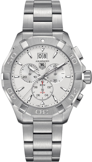 Tag Heuer Aquaracer White Dial Silver Steel Strap Watch for Men - CAY1111.BA0927 Buy Now By Tag Heuer
