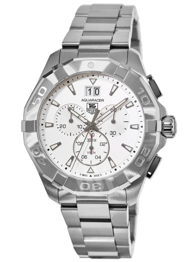 Tag Heuer Aquaracer White Dial Silver Steel Strap Watch for Men - CAY1111.BA0927 Buy Now By Tag Heuer