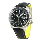 Tag Heuer Aquaracer Automatic Chronograph Black Dial Black Nylon Strap Watch for Men - CAY211A.FC6361 Buy Now By Tag Heuer