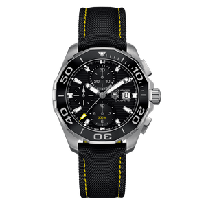 Tag Heuer Aquaracer Automatic Chronograph Black Dial Black Nylon Strap Watch for Men - CAY211A.FC6361 Buy Now By Tag Heuer