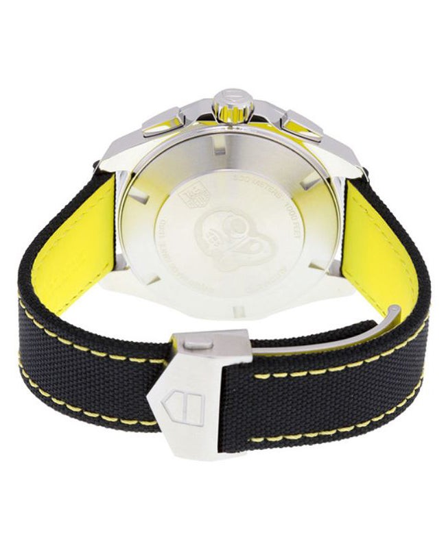 Tag Heuer Aquaracer Automatic Chronograph Black Dial Black Nylon Strap Watch for Men - CAY211A.FC6361 Buy Now By Tag Heuer