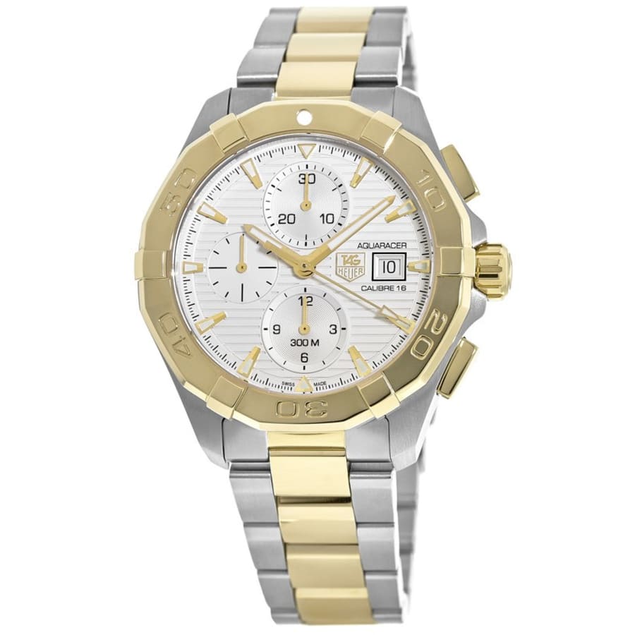Tag Heuer Aquaracer Caliber 16 Automatic White Dial Two Tone Steel Strap Watch for Men - CAY2121.BB0923 Buy Now By Tag Heuer