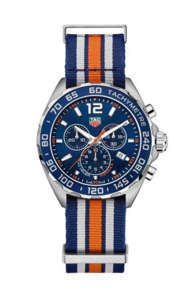 Tag Heuer Formula 1 Quartz Chronograph Blue Dial Two Tone NATO Strap Watch for Men - CAZ1010.FC8196 Buy Now By Tag Heuer