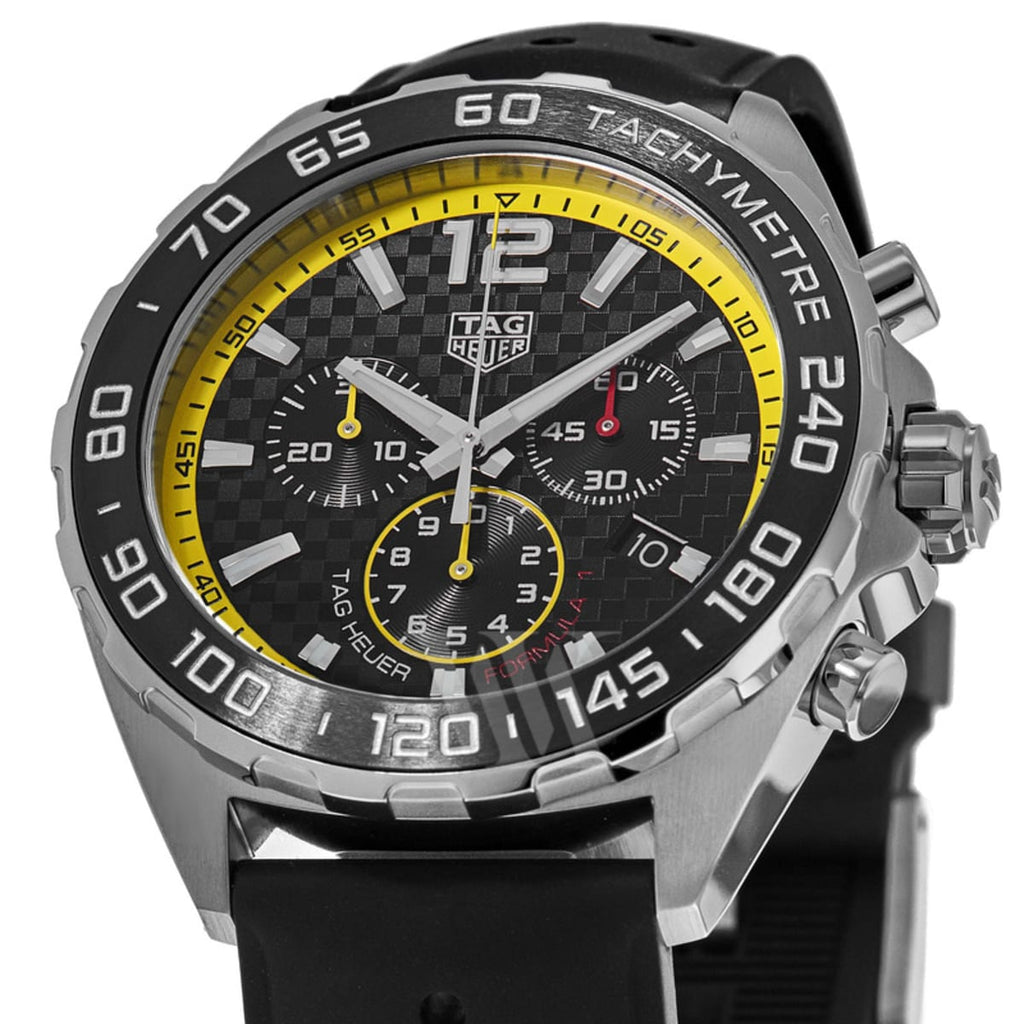 Tag Heuer Formula 1 Chronograph Black Dial Black Rubber Strap Watch for Men - CAZ101AC.FT8024 Buy Now By Tag Heuer