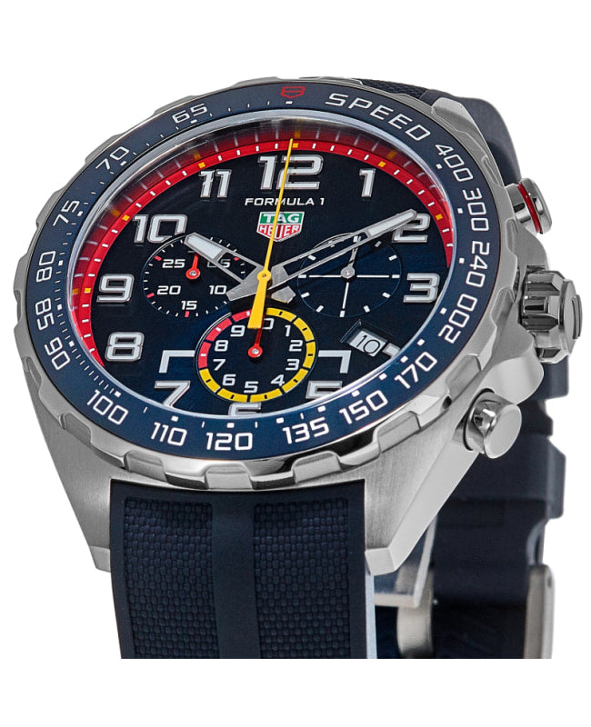 Tag Heuer Formula 1 Red Bull Racing Chronograph Blue Dial Blue Rubber Strap Watch for Men - CAZ101AL.FT8052 Buy Now By Tag Heuer