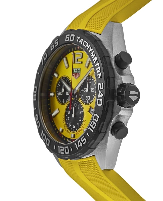 Tag Heuer Formula 1 Chronograph Yellow Dial Yellow Rubber Strap Watch for Men - CAZ101AM.FT8054 Buy Now By Tag Heuer