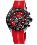 Tag Heuer Formula 1 Chronograph Red Dial Red Rubber Strap Watch for Men - CAZ101AN.FT8055 Buy Now By Tag Heuer