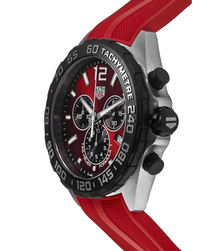 Tag Heuer Formula 1 Chronograph Red Dial Red Rubber Strap Watch for Men - CAZ101AN.FT8055 Buy Now By Tag Heuer