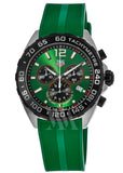 Tag Heuer Formula 1 Chronograph Green Dial Green Rubber Strap Watch for Men - CAZ101AP.FT8056 Buy Now By Tag Heuer