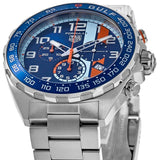 Tag Heuer Formula 1 Gulf Edition Chronograph Blue Dial Silver Steel Strap Watch for Men - CAZ101AT.BA0842 Buy Now By Tag Heuer