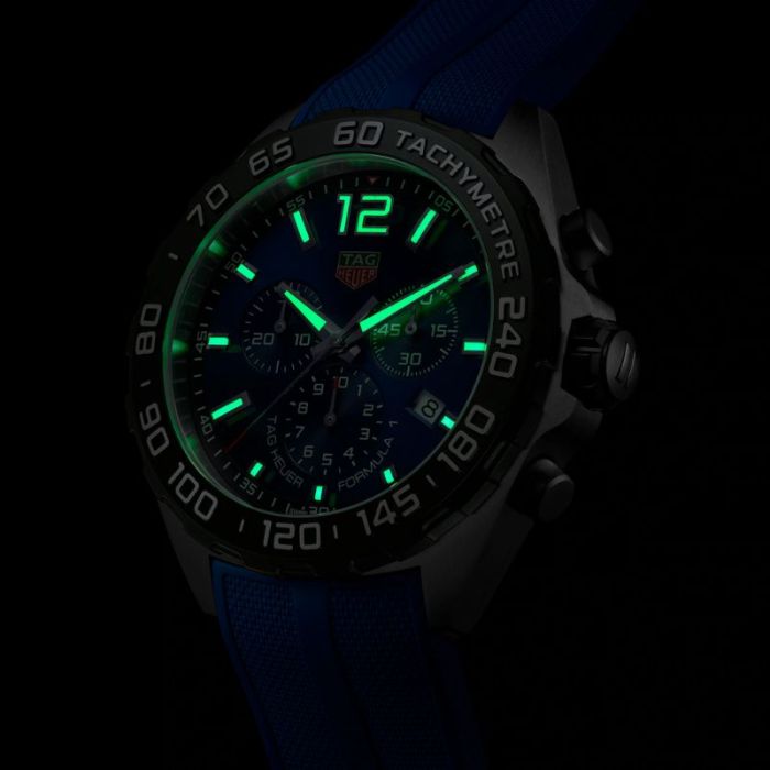 Tag Heuer Formula 1 Chronograph Blue Dial Silver Steel Strap Watch for Men - CAZ101AV.BA0842