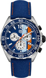 Tag Heuer Formula 1 Gulf Edition Blue Dial Blue Leather Strap Watch for Men - CAZ101N.FC8243 Buy Now By Tag Heuer