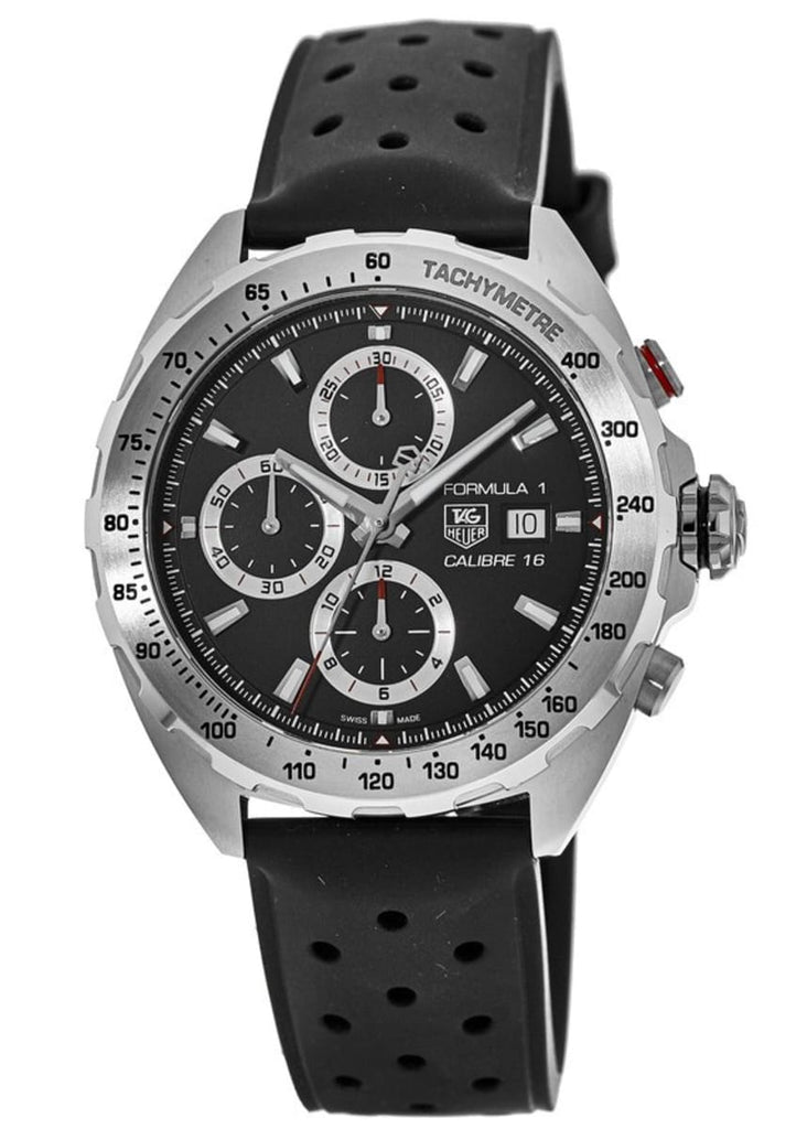 Tag Heuer Formula 1 Calibre 16 Black Dial Black Leather Strap Watch for Men - CAZ2010.FT8024 Buy Now By Tag Heuer