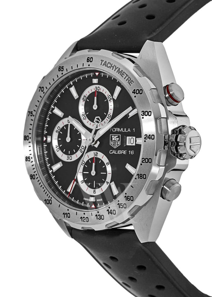 Tag Heuer Formula 1 Calibre 16 Black Dial Black Leather Strap Watch for Men - CAZ2010.FT8024 Buy Now By Tag Heuer