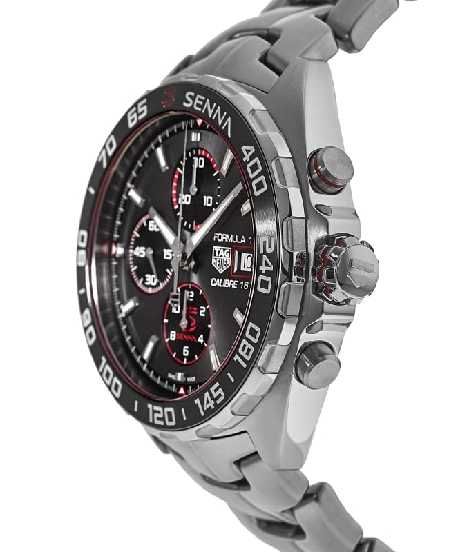 Tag Heuer Formula 1 Chronograph Senna Grey Dial Silver Steel Strap Watch for Men - CAZ201D.BA0633 Buy Now By Tag Heuer