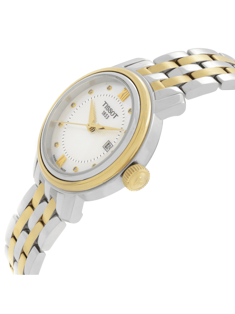Tissot T Classic Bridgeport Mother of Pearl Dial Two Tone Steel Strap Watch For Women - T097.010.22.116.00 Buy Now By Tissot