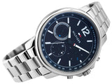 Tommy Hilfiger London Chronograph Quartz Blue Dial Silver Steel Strap Watch for Men - 1791534 Buy Now By Tommy Hilfiger