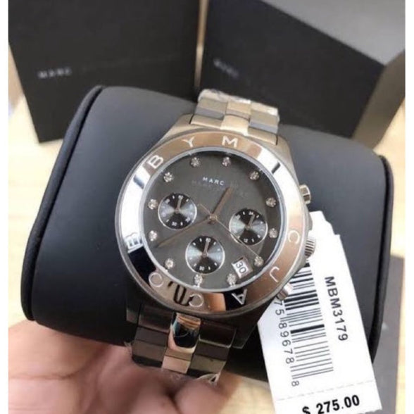 Marc Jacobs Blade Chronograph Grey Dial Two Tone Steel Strap Watch for Women - MBM8583 Buy Now By Marc Jacobs