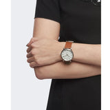 Marc Jacobs Baker White Dial Brown Leather Strap Watch for Women - MBM1265 Buy Now By Marc Jacobs