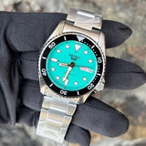 Seiko 5 Sports SKX Midi Automatic Teal Dial Silver Steel Strap Watch For Men - SRPK33K1 Buy Now By Seiko