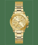 Guess Cosmic Chronograph Gold Dial Gold Steel Strap Watch for Women - GW0465L1 Buy Now By Guess