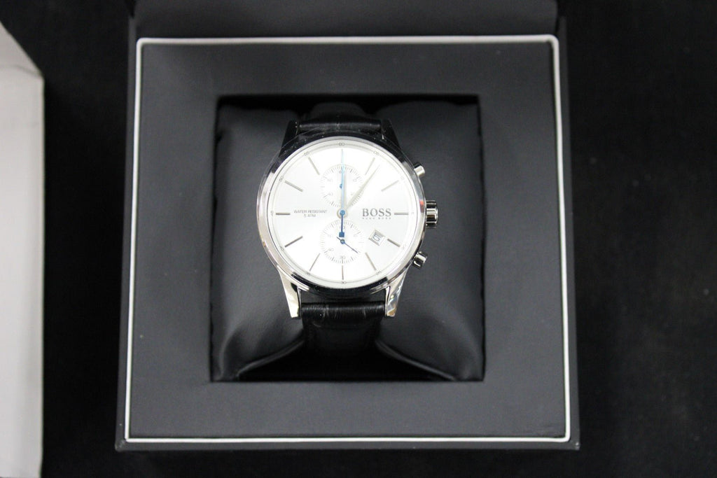 Hugo Boss Jet Silver Dial Black Leather Strap Watch for Men - 1513282 Buy Now By Hugo Boss