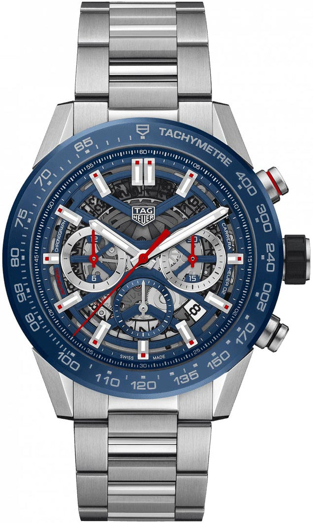 Tag Heuer Carrera Chronograph Blue Dial Silver Steel Strap Watch for Men - CBG2A11.BA0654 Buy Now By Tag Heuer