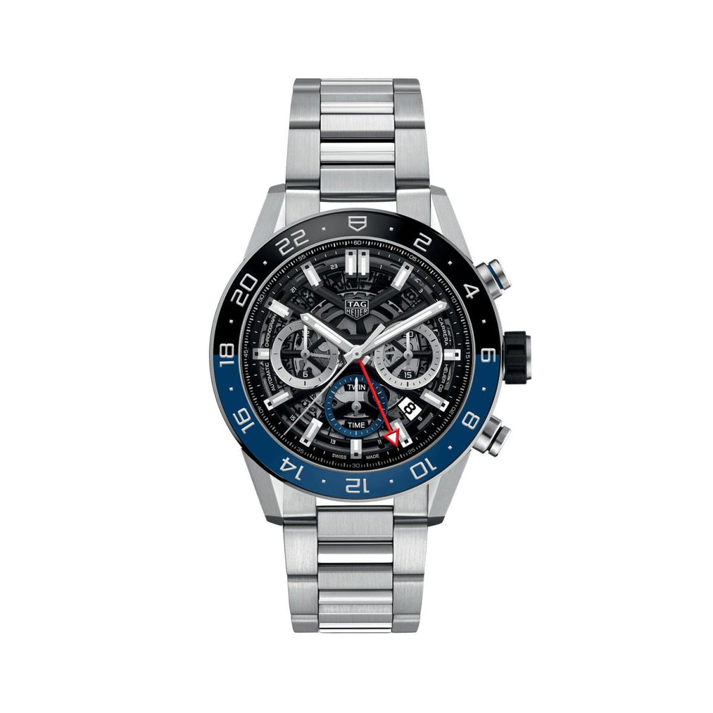 Tag Heuer Carrera Chronograph Blue Dial Silver Steel Strap Watch for Men - CBG2A1Z.BA0658 Buy Now By Tag Heuer