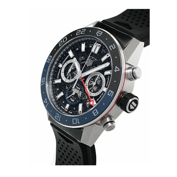 Tag Heuer Carrera Automatic Chronograph Steel & Ceramic Black Dial Black Rubber Strap Watch for Men - CBG2A1Z.FT6157 Buy Now By Tag Heuer