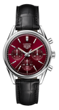 Tag Heuer Carrera Automatic Chronograph Red Dial Black Leather Strap Watch for Men - CBK221G.FC6479 Buy Now By Tag Heuer