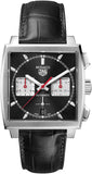 Tag Heuer Monaco Automatic Chronograph Black Dial Black Leather Strap Watch for Men - CBL2113.FC6177 Buy Now By Tag Heuer