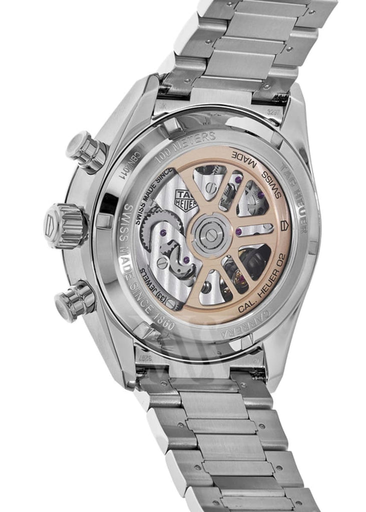 Tag Heuer Carrera Chronograph Black Dial Silver Steel Strap Watch for Men - CBN2010.BA0642 Buy Now By Tag Heuer