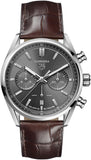 Tag Heuer Carrera Chronograph Grey Dial Brown Leather Strap Watch for Men - CBN2012.FC6483 Buy Now By Tag Heuer