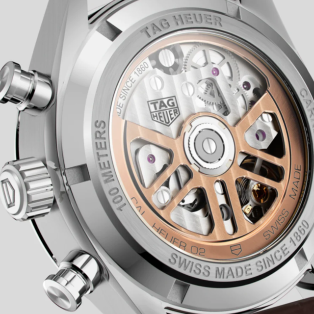 Tag Heuer Carrera Chronograph White Dial Brown Leather Strap Watch for Men - CBN2013.FC6483 Buy Now By Tag Heuer