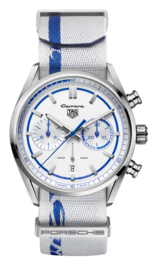 Tag Heuer Carrera Porsche RS 2.7 Automatic Chronograph White Dial White Nylon Strap Watch for Men - CBN2016.EB0275 Buy Now By Tag Heuer